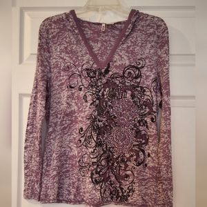💥SALE💥Bongo, Hooded Long Sleeve Embellished Top